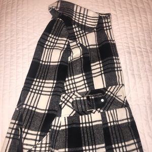 IZ Byer Girls Black & White Plaid Fall Jacket